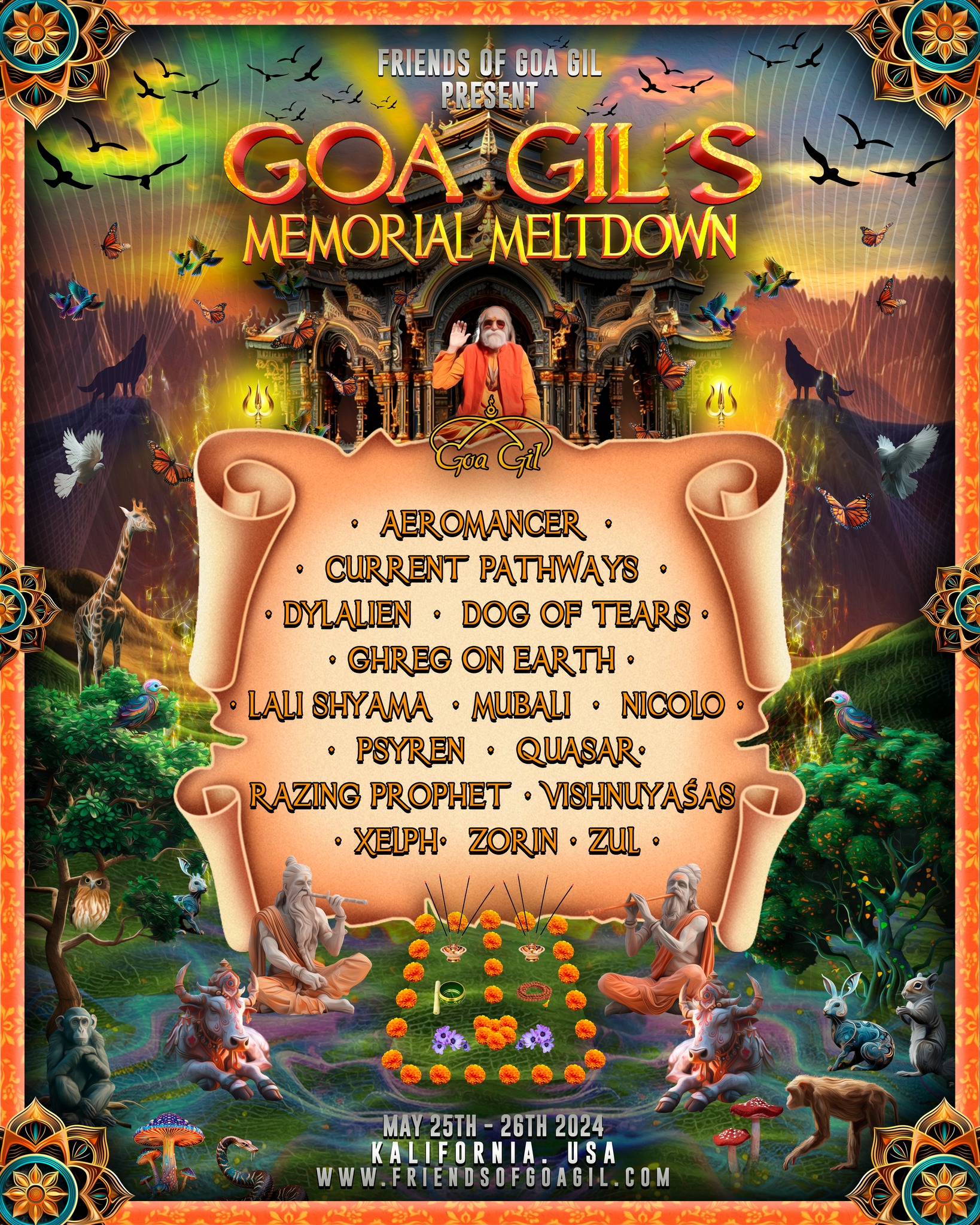 Goa Gil's Memorial Meltdown Flyer