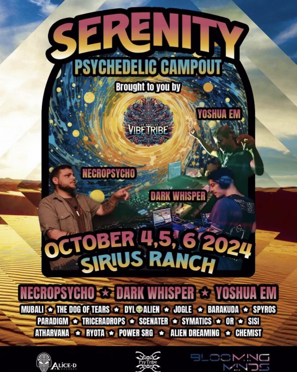 Serenity Psychedelic Campout Flyer